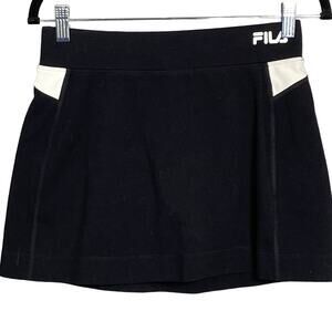 FILA Womens Skort Built In Spanx Elastic Waist Mesh Pannel Stretch Black XS